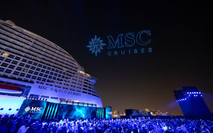 Cérémonie de baptême du MSC World Europa, Doha, Qatar