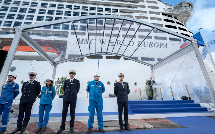 Cérémonie de livraison du MSC World Europa, Chantiers de l'Atlantique, Saint-Nazaire