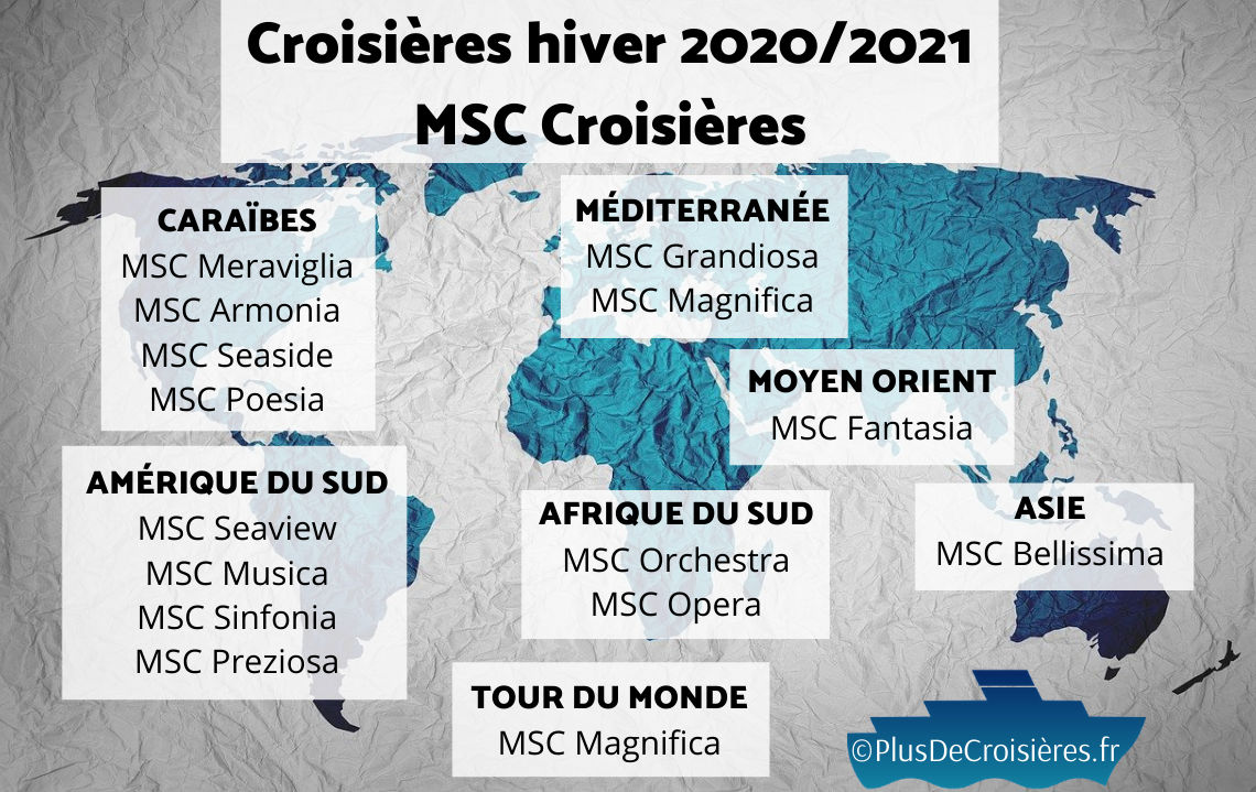 MSC Croisières change son programme pour l'hiver 2020/2021