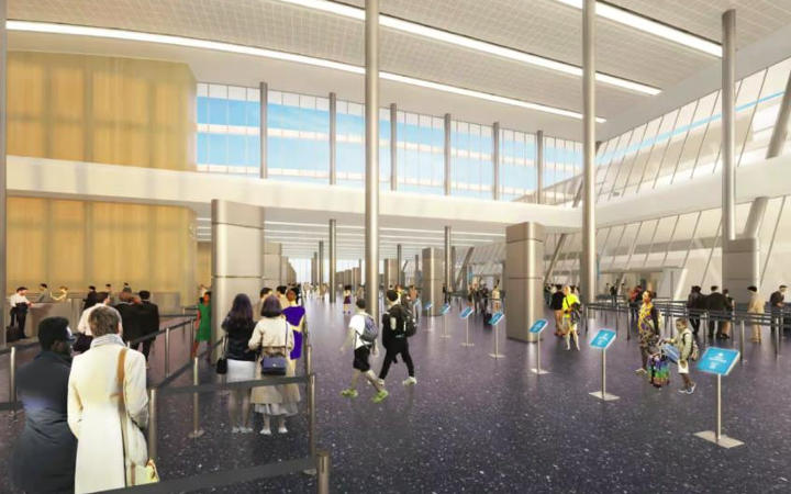 Vue #2 intérieur terminal croisière MSC à Miami