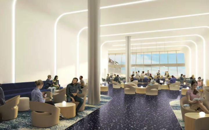 Vue #3 intérieur terminal croisière MSC à Miami