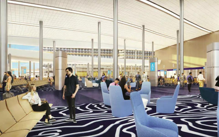 Vue #4 intérieur terminal croisière MSC à Miami