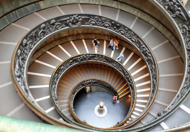 Escaliers du Vatican, Rome, Italie