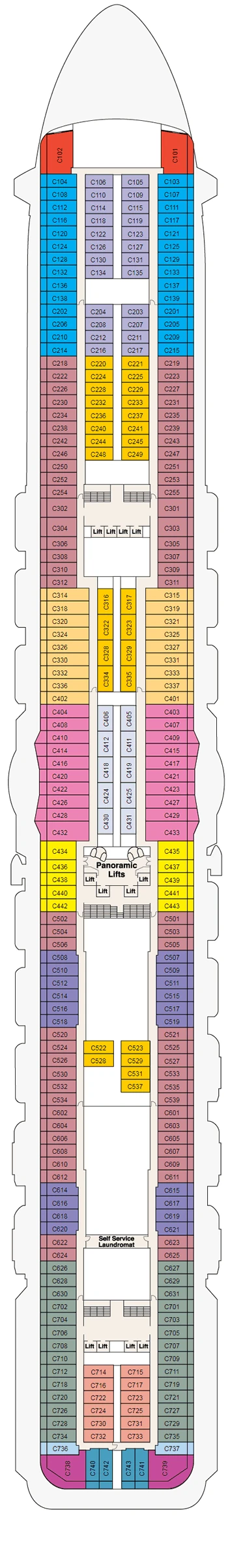 Plan Enchanted Princess - Pont 10 Caribe