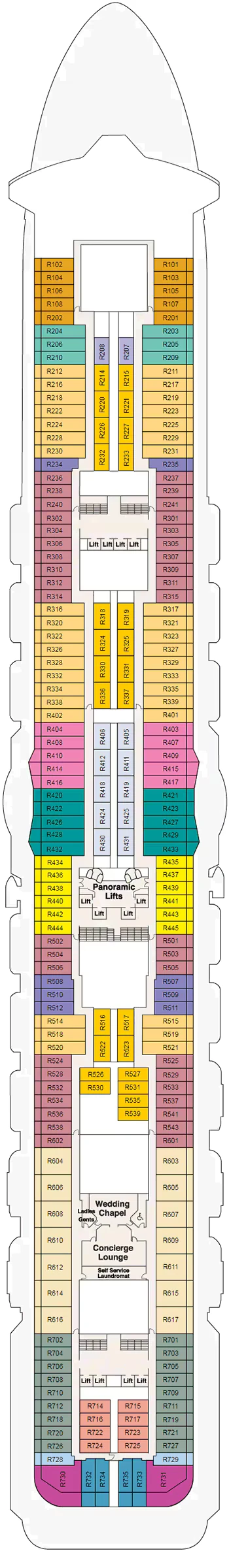 Plan Enchanted Princess - Pont 14 Riviera