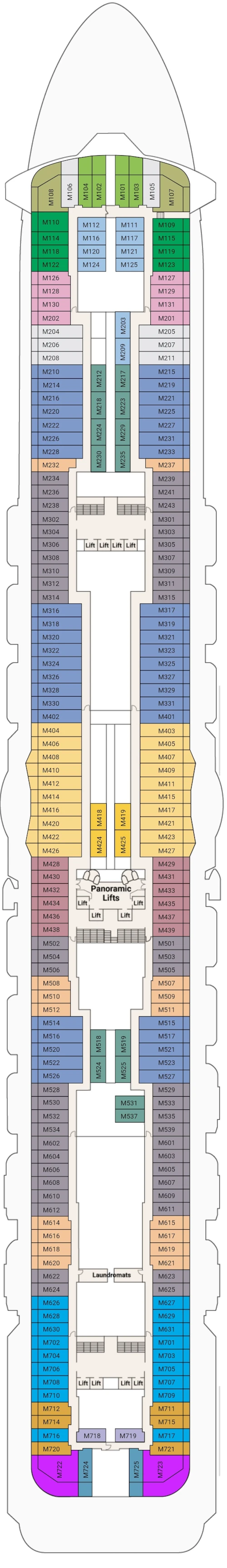 Plan Enchanted Princess - Pont 15 Marina