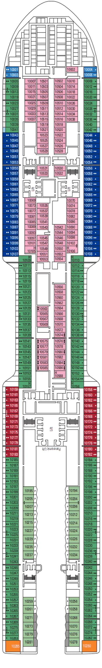 Plan MSC World Europa - Pont 10 - Vienna