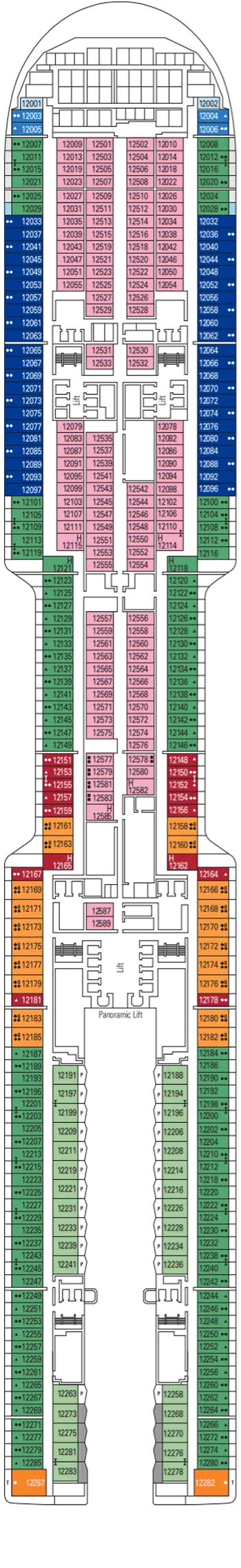 Plan MSC World Europa - Pont 12 - copenhague