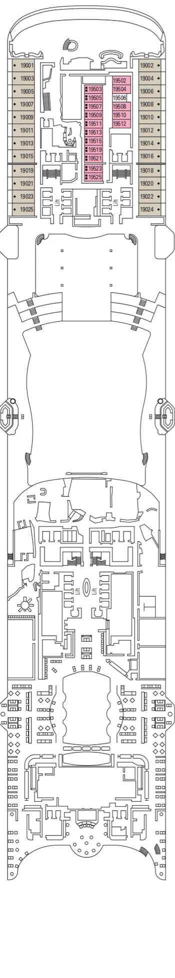 Plan MSC World Europa - Pont 19 - Paris