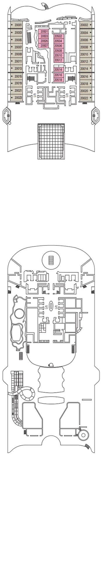 Plan MSC World Europa - Pont 20 - Lisbon
