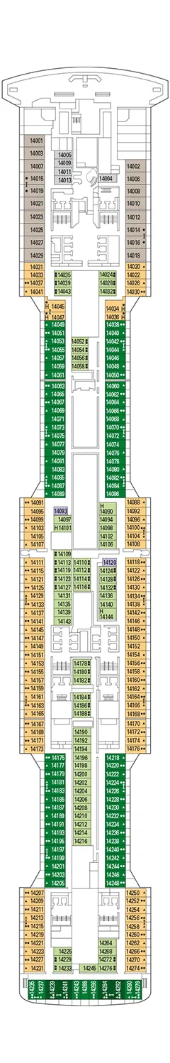 Plan MSC Virtuosa - Pont 14
