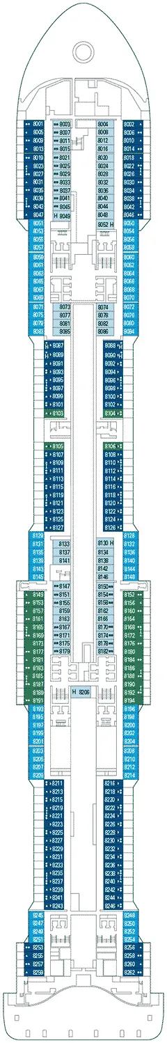 Plan MSC Virtuosa - Pont 8